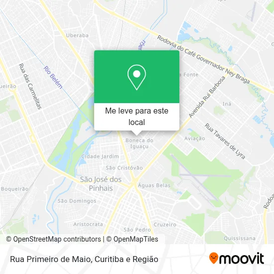 Rua Primeiro de Maio mapa