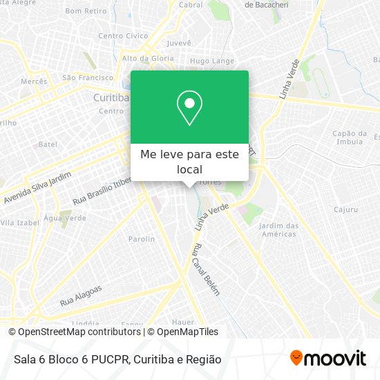 Sala 6 Bloco 6 PUCPR mapa