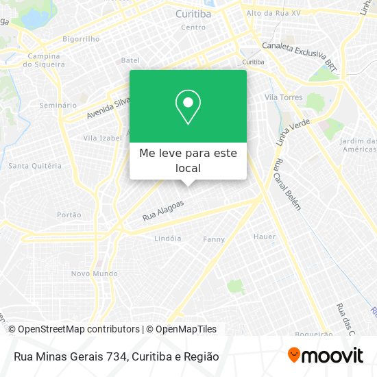 Rua Minas Gerais 734 mapa