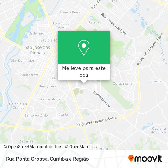 Rua Ponta Grossa mapa