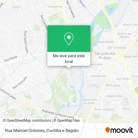 Rua Manoel Ordones mapa