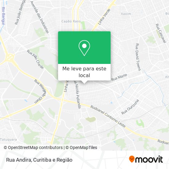 Rua Andira mapa