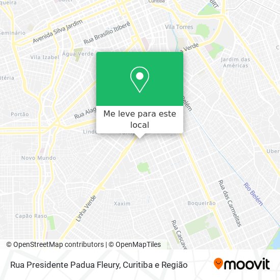 Rua Presidente Padua Fleury mapa