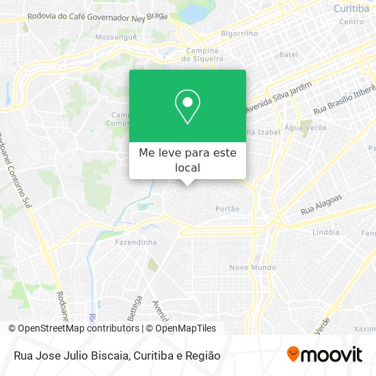 Rua Jose Julio Biscaia mapa