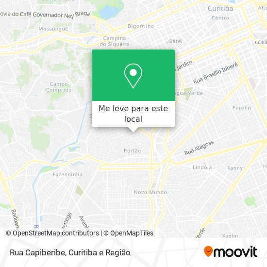 Rua Capiberibe mapa