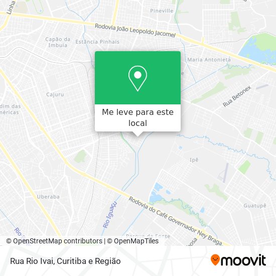 Rua Rio Ivai mapa