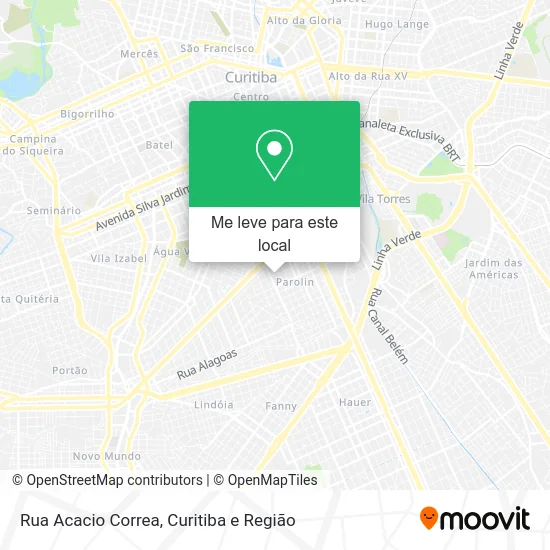 Rua Acacio Correa mapa
