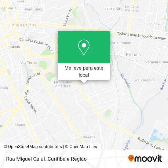 Rua Miguel Caluf mapa