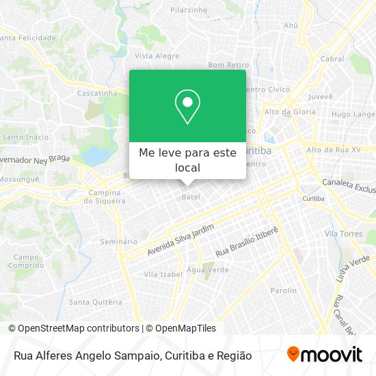 Rua Alferes Angelo Sampaio mapa