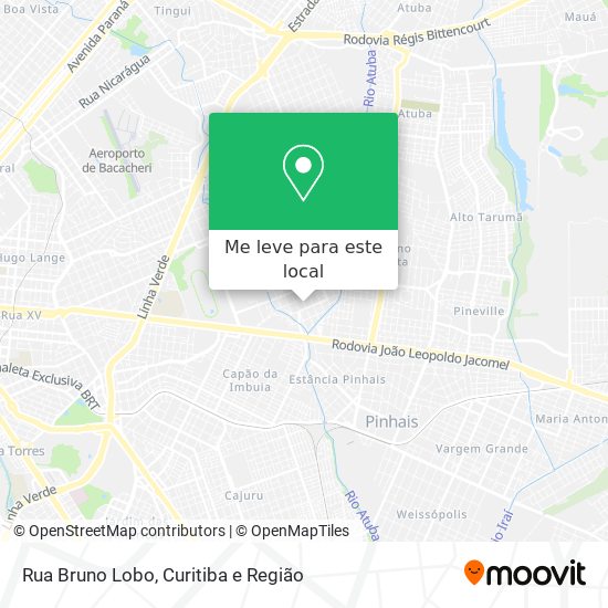 Rua Bruno Lobo mapa
