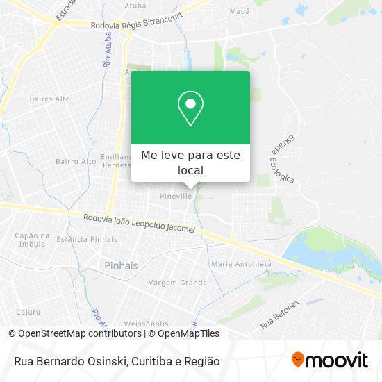 Rua Bernardo Osinski mapa