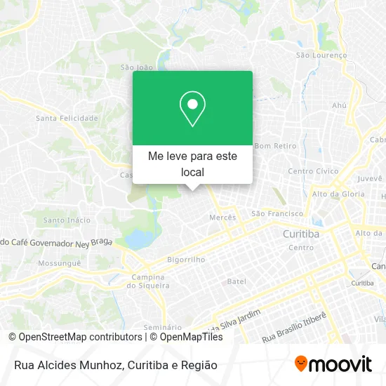 Rua Alcides Munhoz mapa