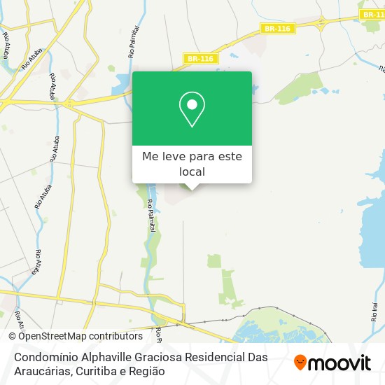 Condomínio Alphaville Graciosa Residencial Das Araucárias mapa