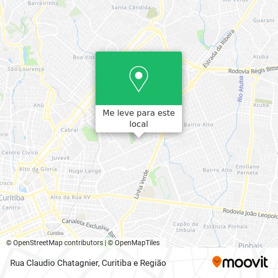 Rua Claudio Chatagnier mapa