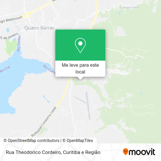 Rua Theodorico Cordeiro mapa