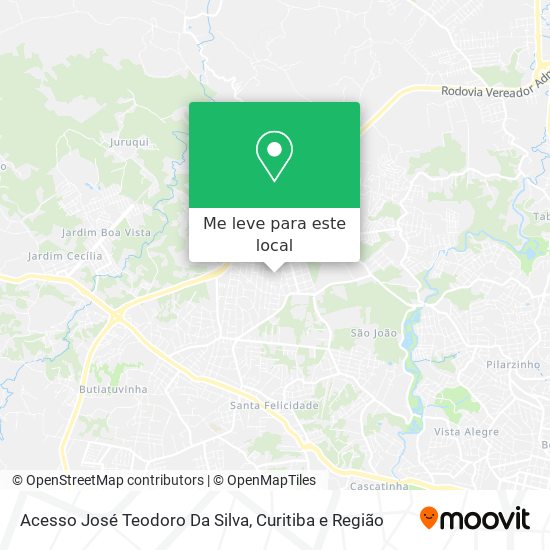 Acesso José Teodoro Da Silva mapa