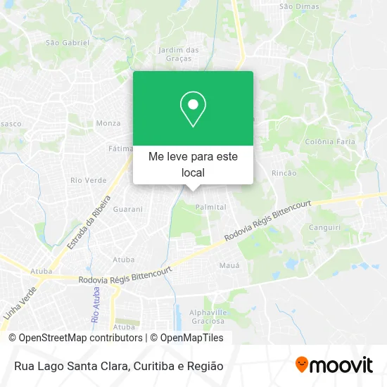 Rua Lago Santa Clara mapa