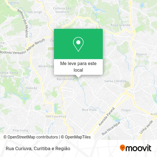 Rua Curiuva mapa