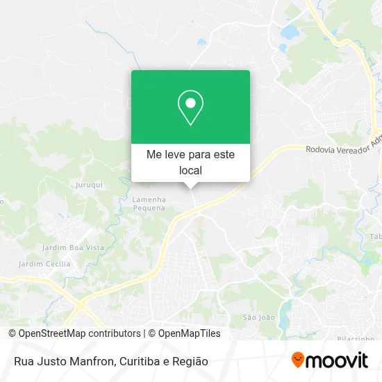 Rua Justo Manfron mapa