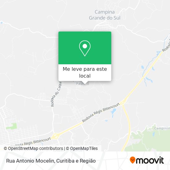 Rua Antonio Mocelin mapa