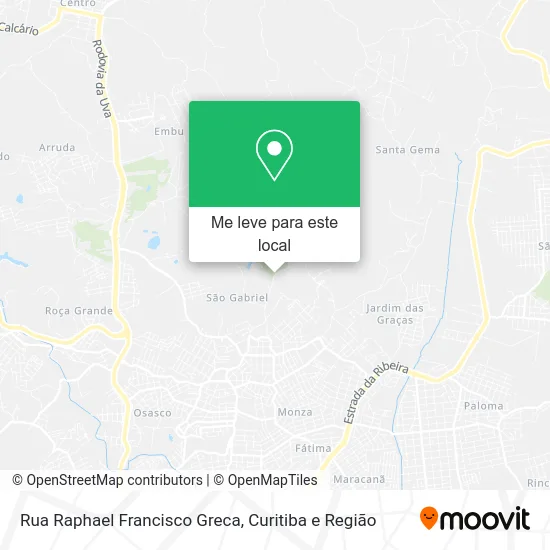Rua Raphael Francisco Greca mapa