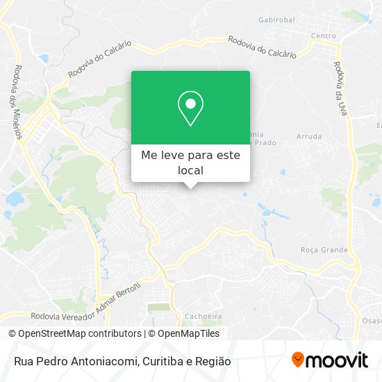 Rua Pedro Antoniacomi mapa