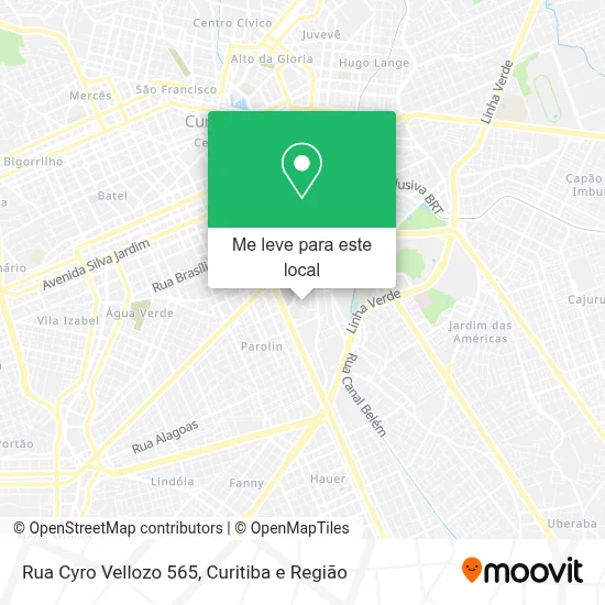 Rua Cyro Vellozo 565 mapa