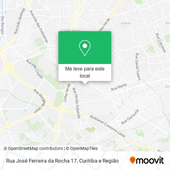 Rua José Ferreira da Rocha 17 mapa