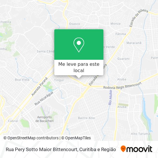 Rua Pery Sotto Maior Bittencourt mapa