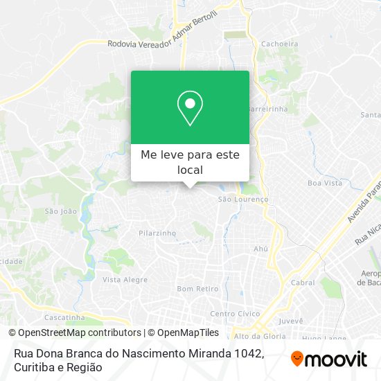 Rua Dona Branca do Nascimento Miranda 1042 mapa