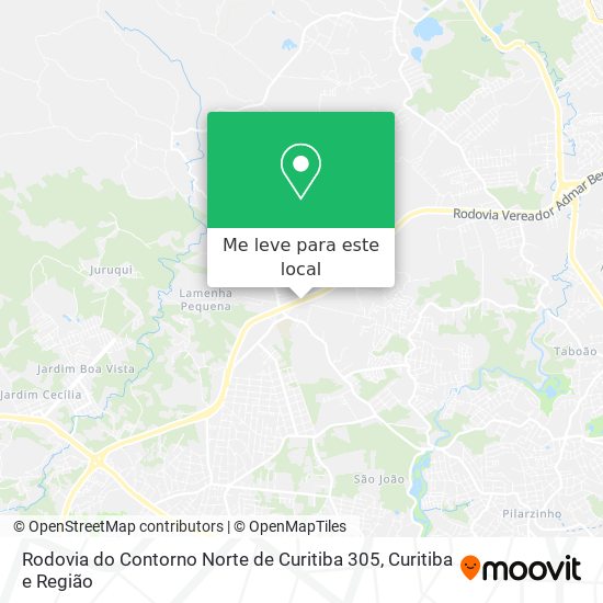 Rodovia do Contorno Norte de Curitiba 305 mapa