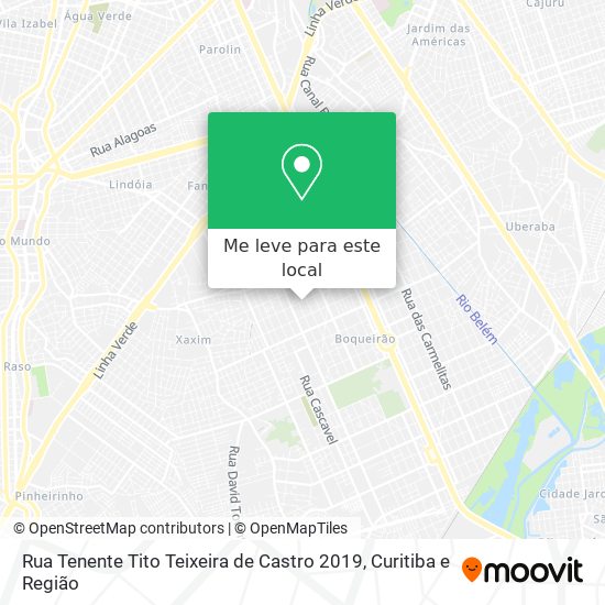 Rua Tenente Tito Teixeira de Castro 2019 mapa