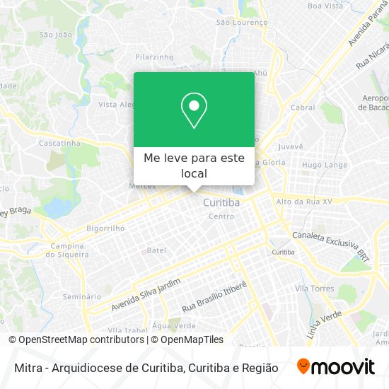 Mitra - Arquidiocese de Curitiba mapa