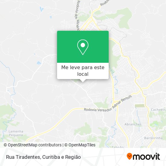 Rua Tiradentes mapa