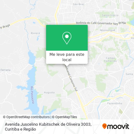 Avenida Juscelino Kubitschek de Oliveira 3003 mapa