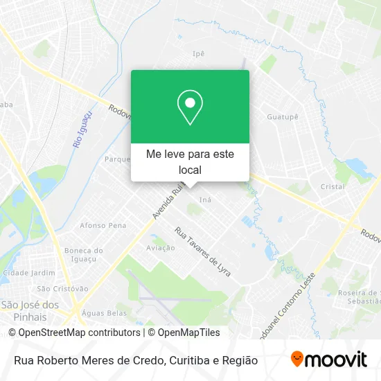 Rua Roberto Meres de Credo mapa