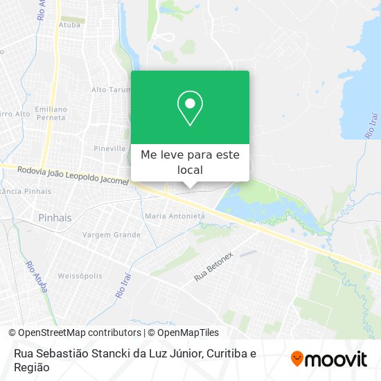 Rua Sebastião Stancki da Luz Júnior mapa
