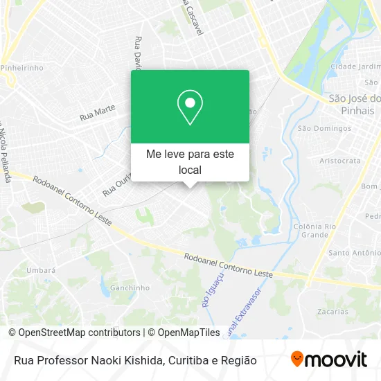 Rua Professor Naoki Kishida mapa