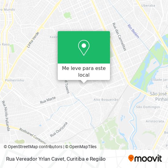 Rua Vereador Yrlan Cavet mapa