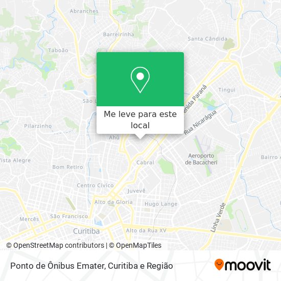 Ponto de Ônibus Emater mapa