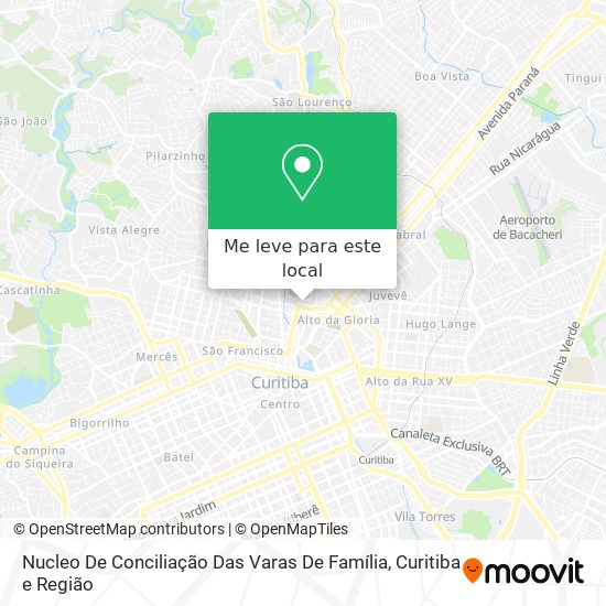 Nucleo De Conciliação Das Varas De Família mapa