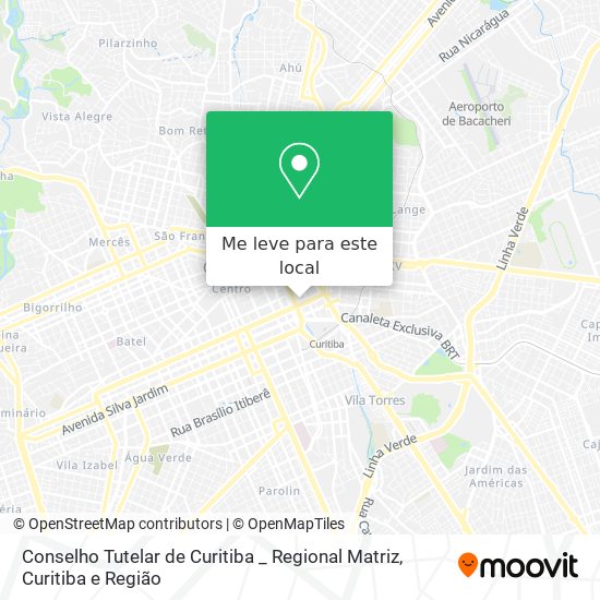 Conselho Tutelar de Curitiba _ Regional  Matriz mapa