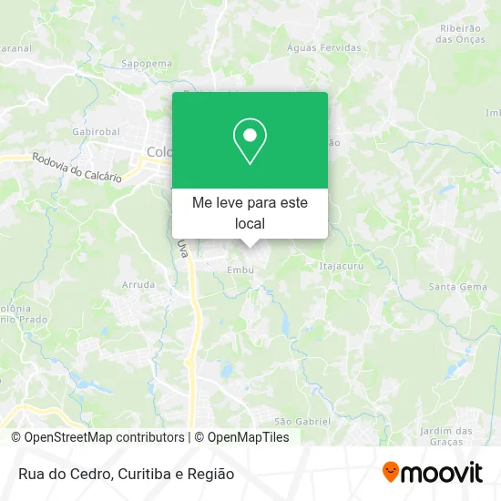 Rua do Cedro mapa