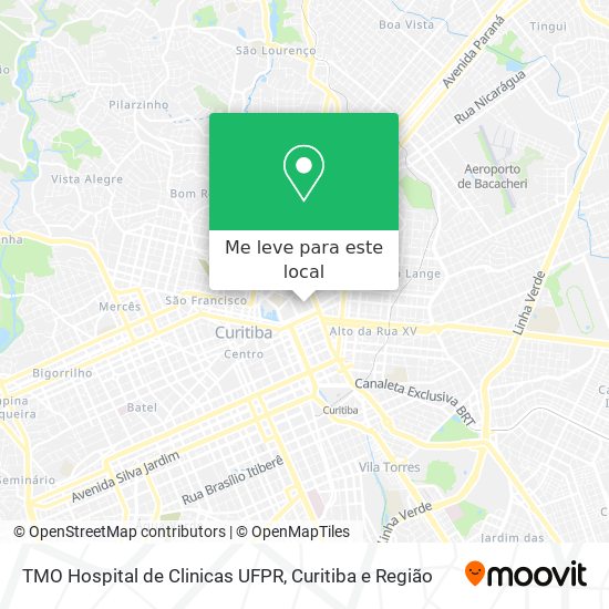 TMO Hospital de Clinicas UFPR mapa