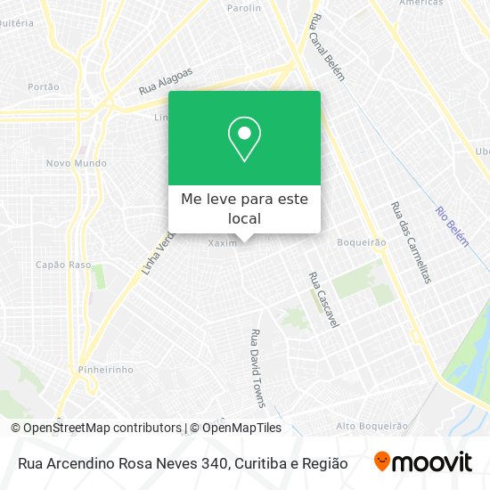 Rua Arcendino Rosa Neves 340 mapa