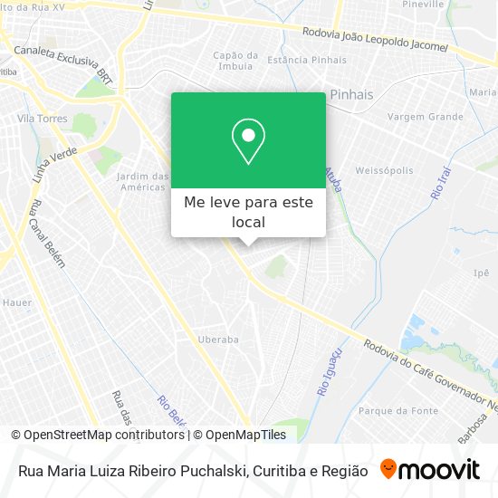 Rua Maria Luiza Ribeiro Puchalski mapa