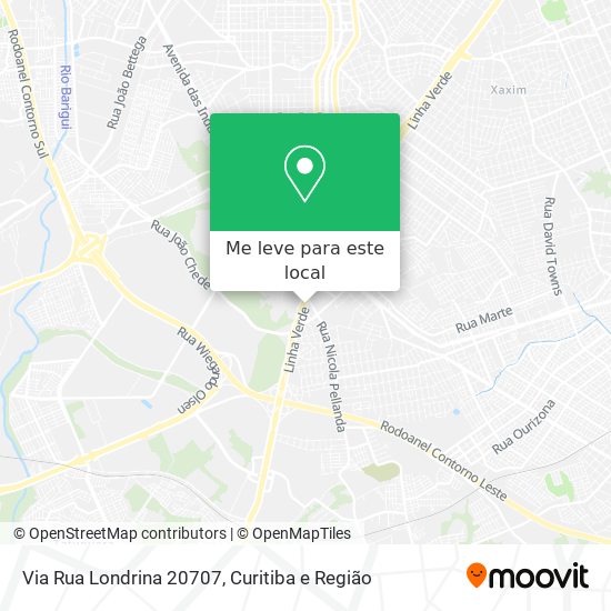 Via Rua Londrina 20707 mapa