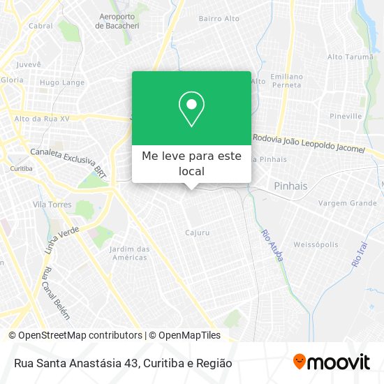 Rua Santa Anastásia 43 mapa