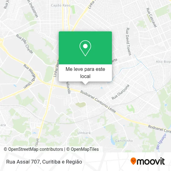 Rua Assaí 707 mapa