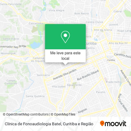 Clínica de Fonoaudiologia Batel mapa